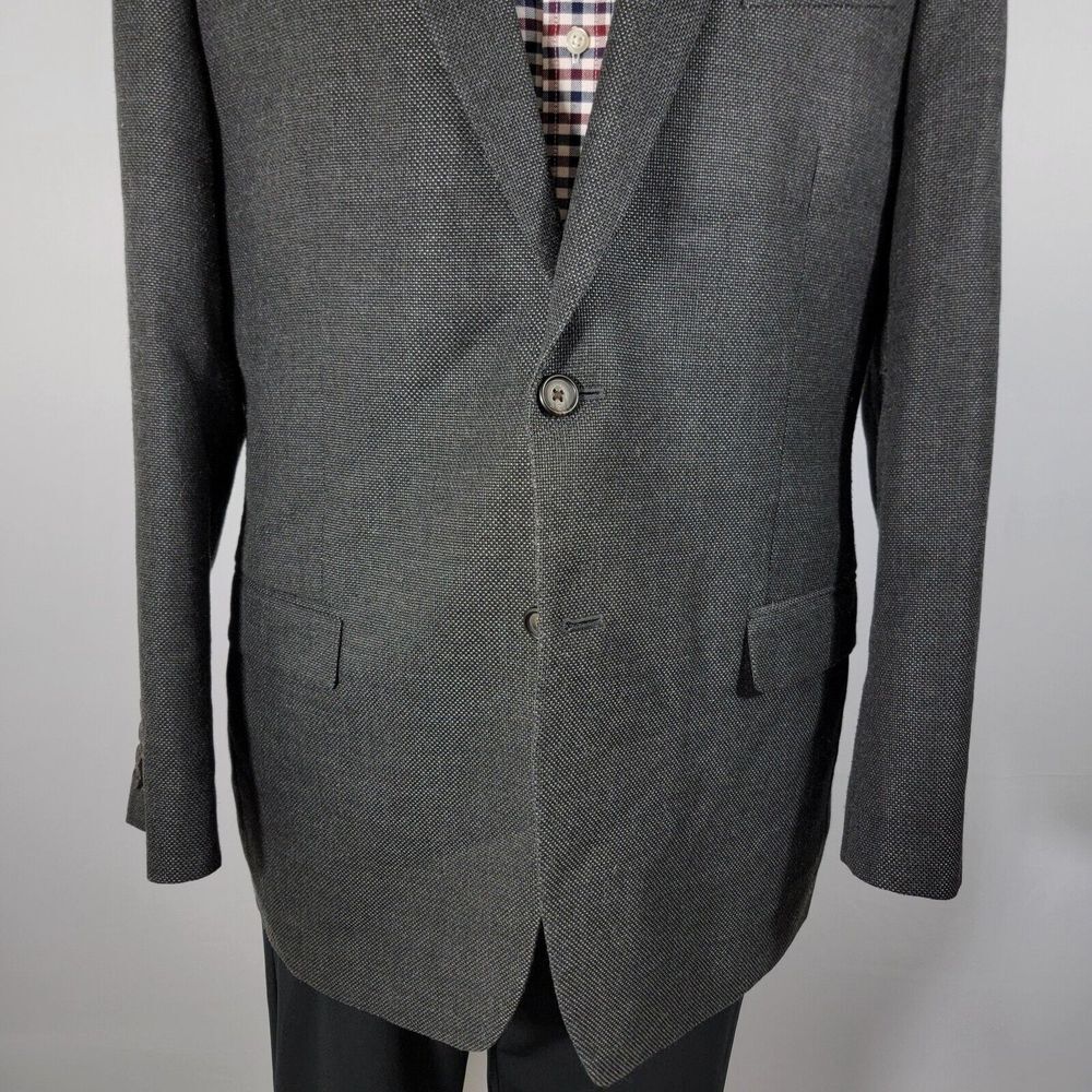 Lauren Ralph Lauren Men's Sport Coat Blazer Two Button Ch Gry Hopsack Poly 44L - Picture 9 of 16